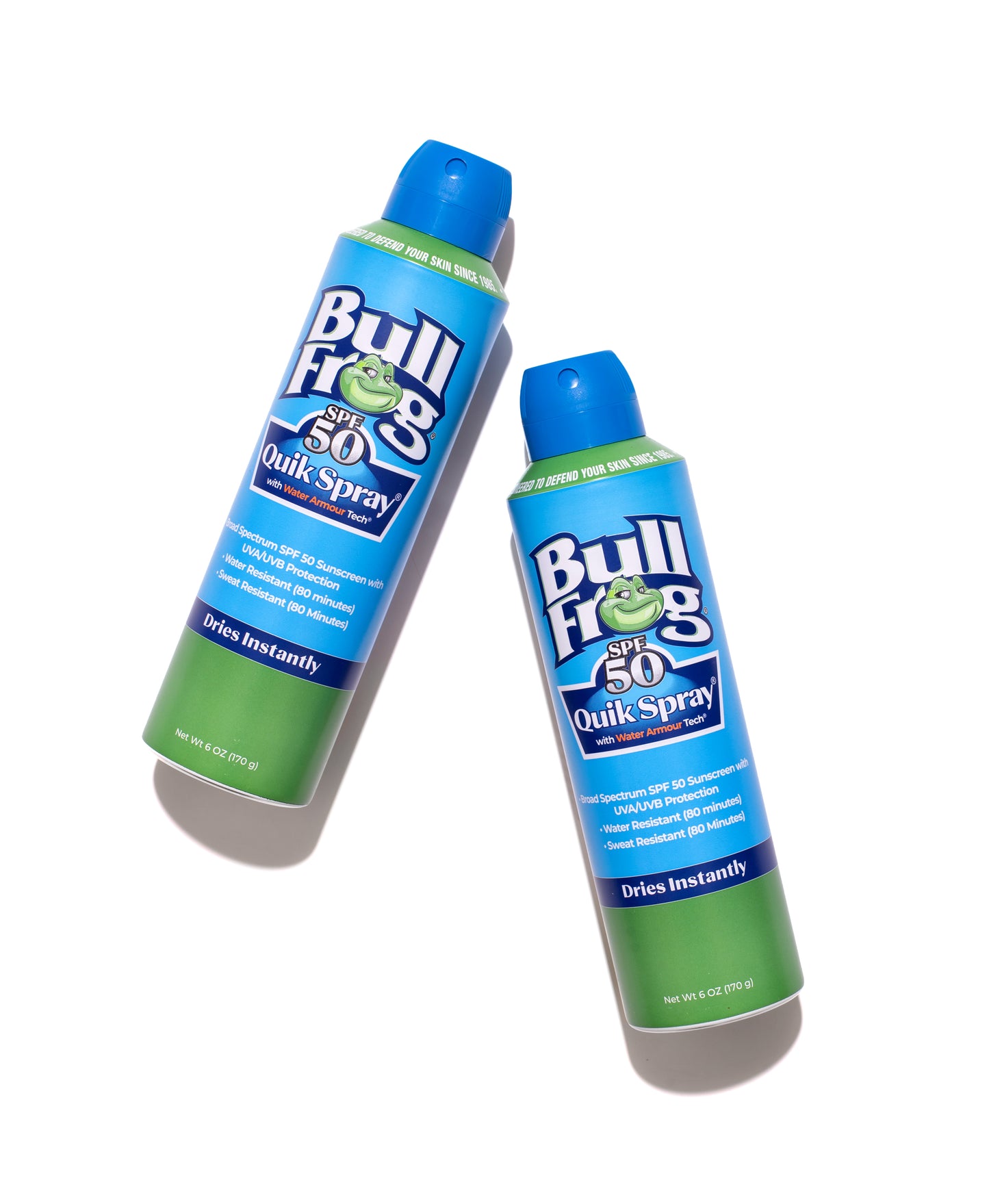 Bullfrog Quik Spray Sunscreen SPF 50 | Broad Spectrum UVA/UVB | 2 pack