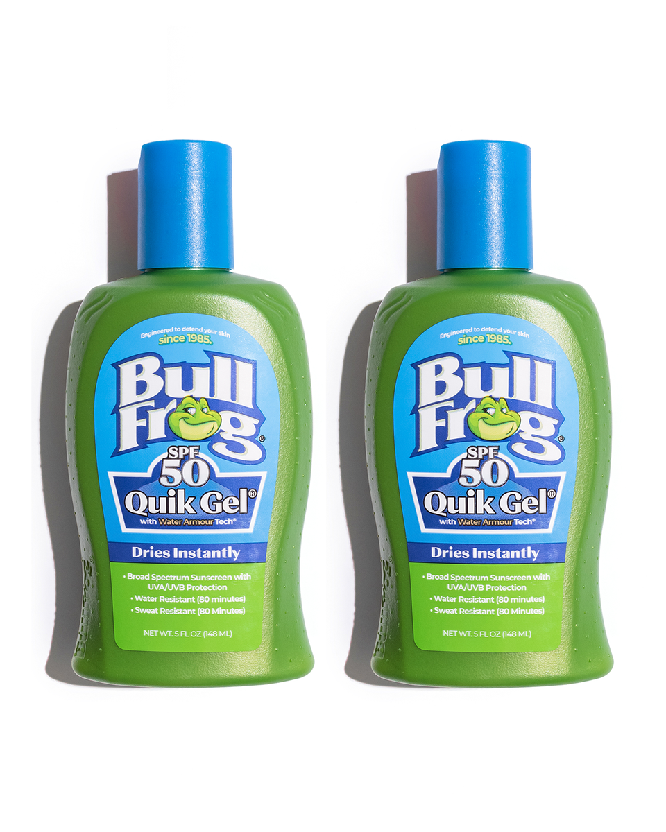 Quik Gel Waterproof Sunscreen - 3-Pack – Bullfrog Sunscreen & Insect ...