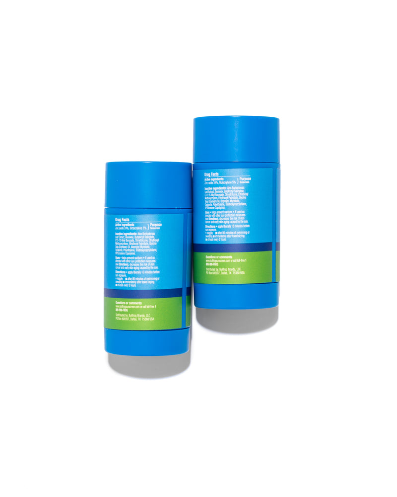 
                  
                    Quik Stick Face Sunscreen SPF 50 | Broad Spectrum Moisturizing UVA/UVB, Bullfrog 2 pack
                  
                